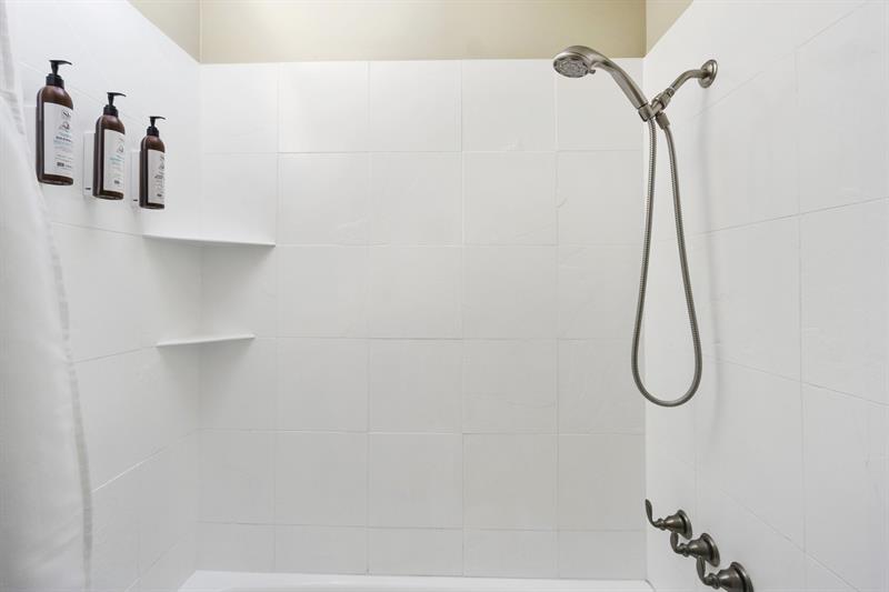 Private shower and tub off the master bedroom