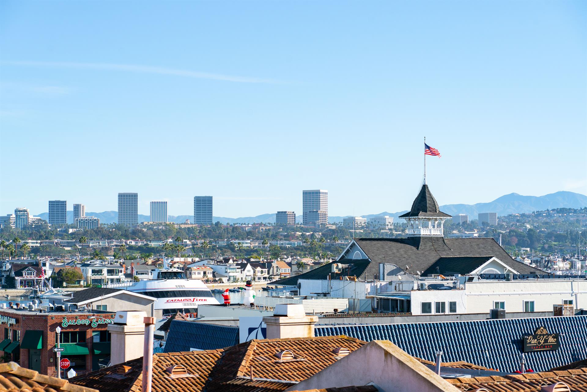 Aerial view of the city
