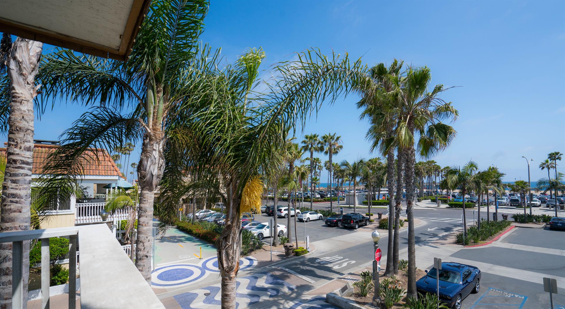 Bike path right below the balcony