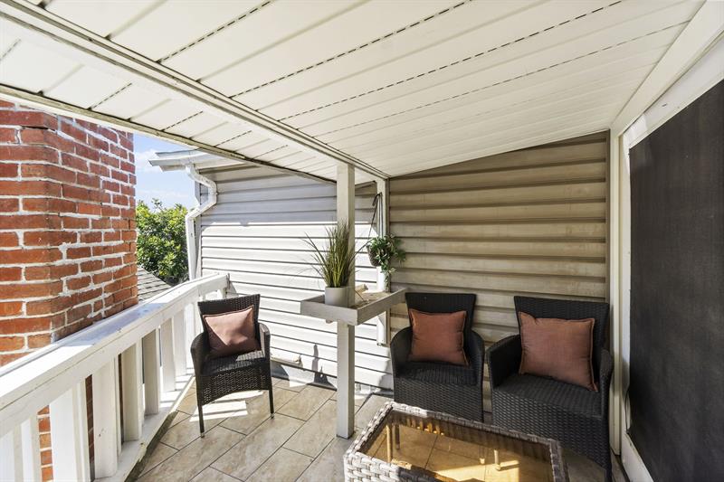 Upstairs patio off the hallway