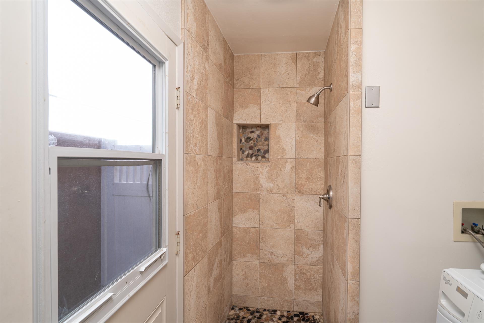 Laundry closet  beach shower