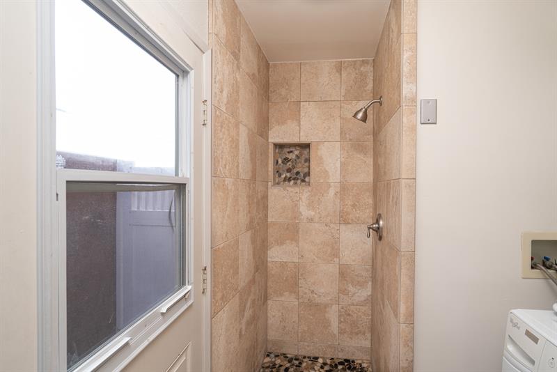 Laundry closet  beach shower