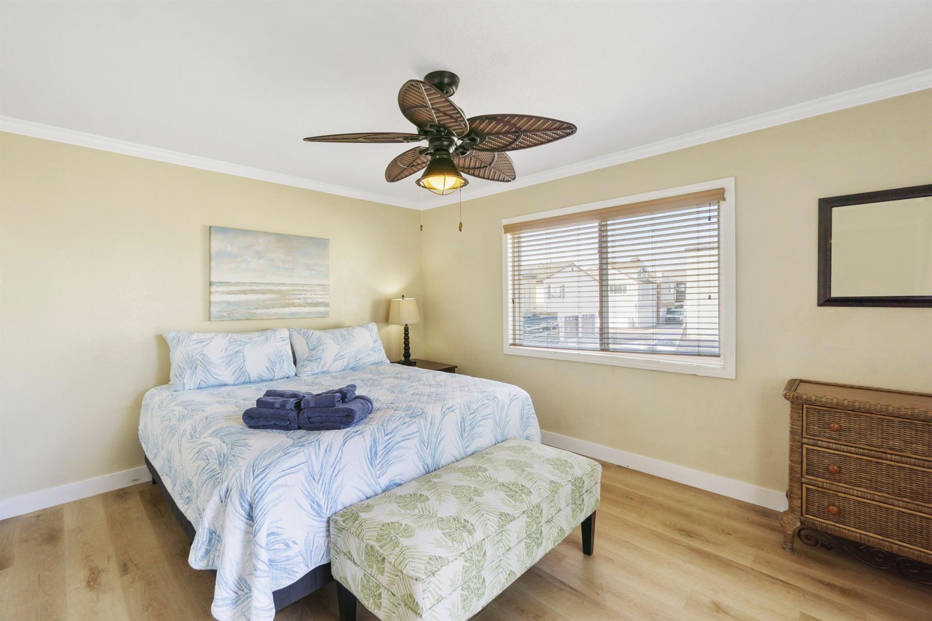 Master bedroom with private balcony