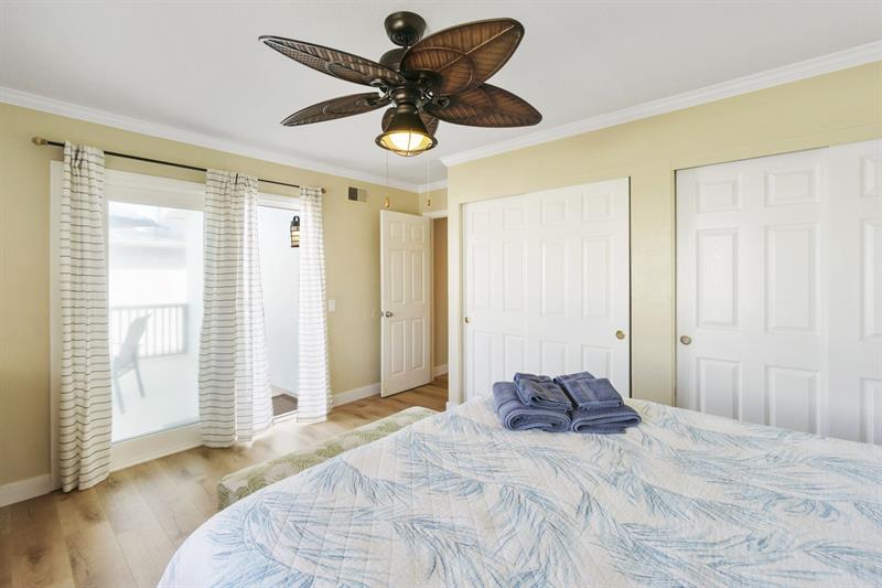 Master bedroom with private balcony