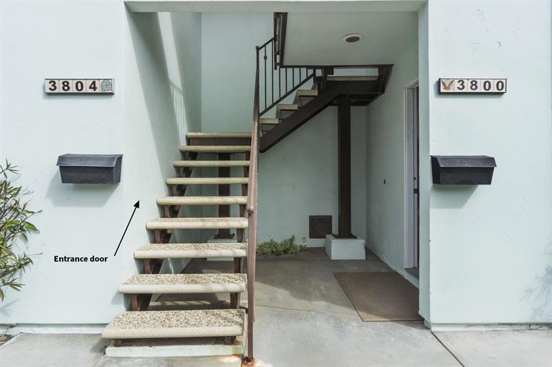 Stairwell to entry door