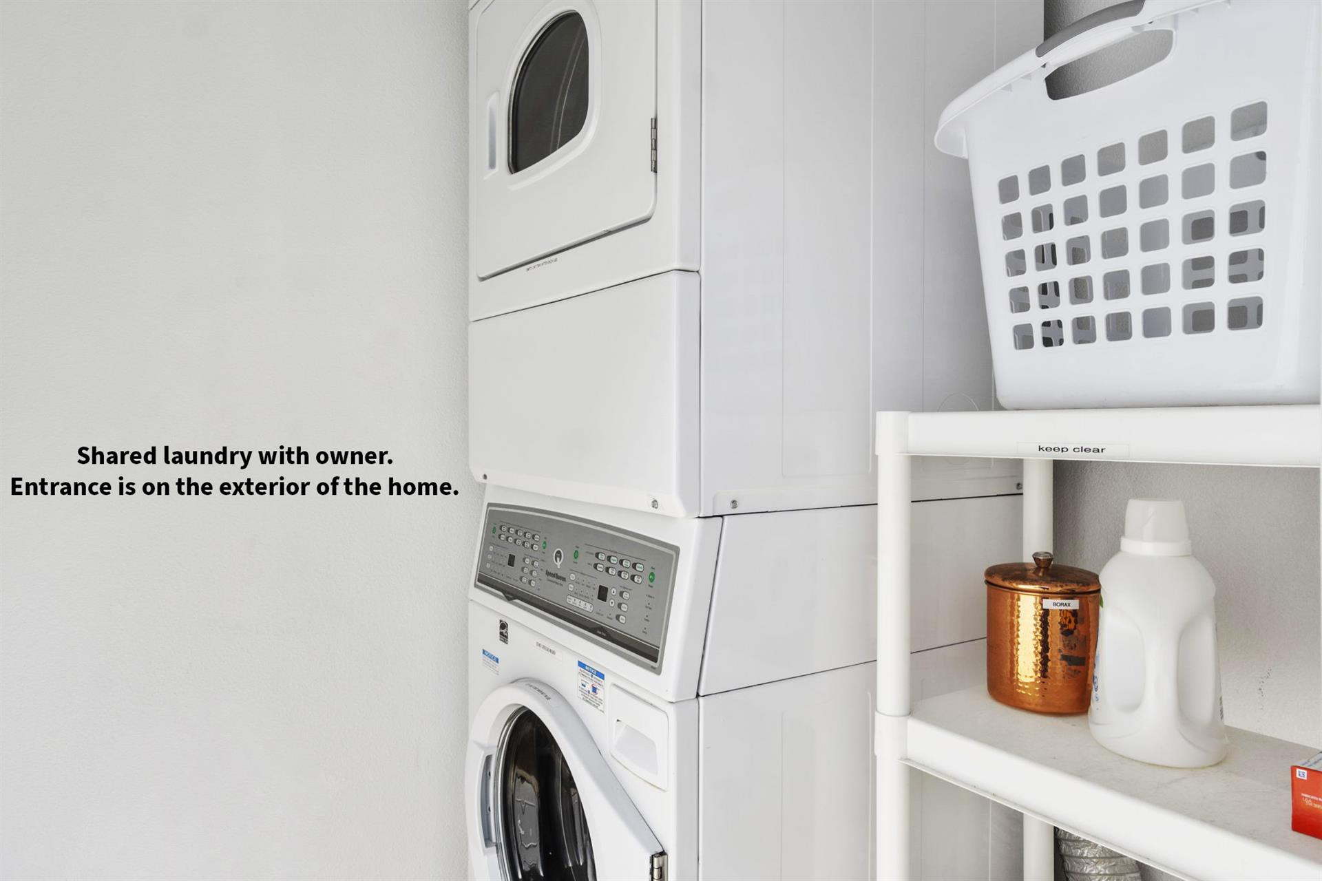 Shared washer and drier