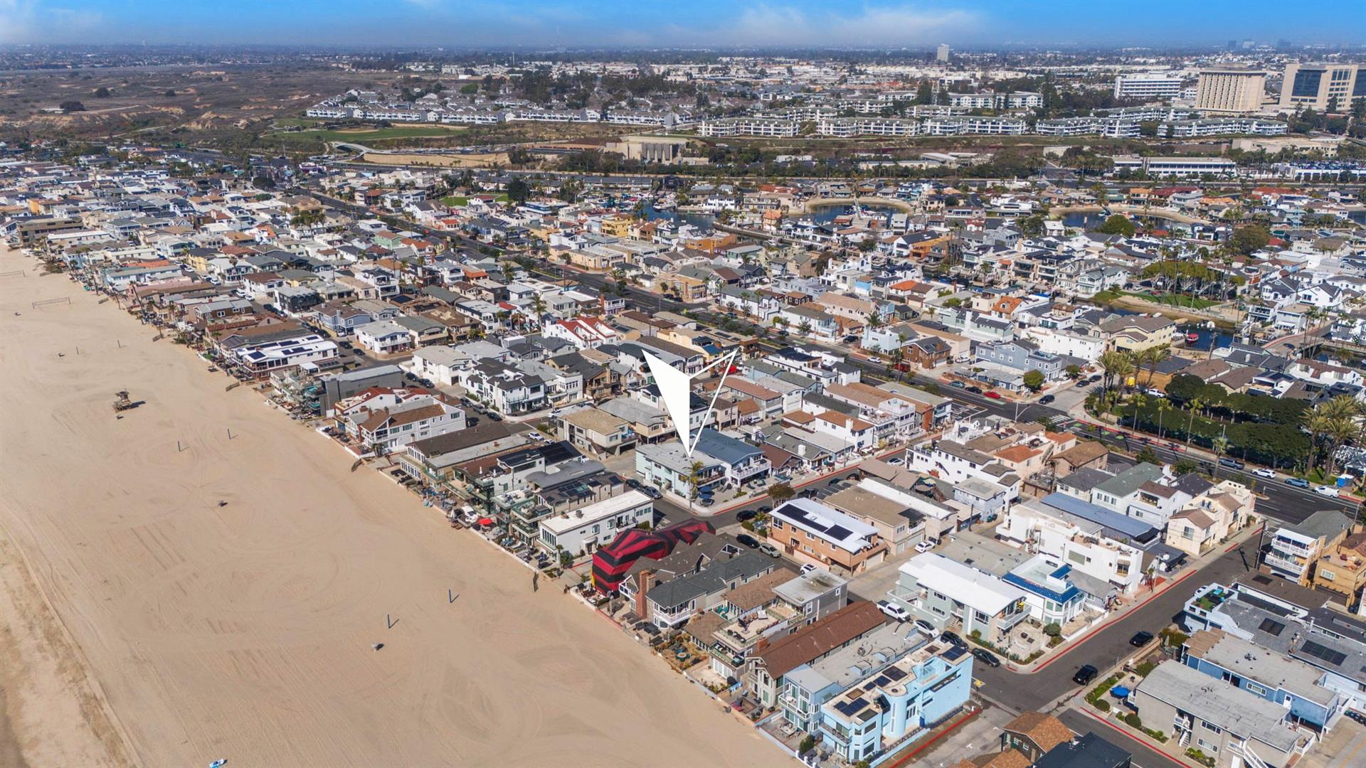 Aerial view of home and surrounding area