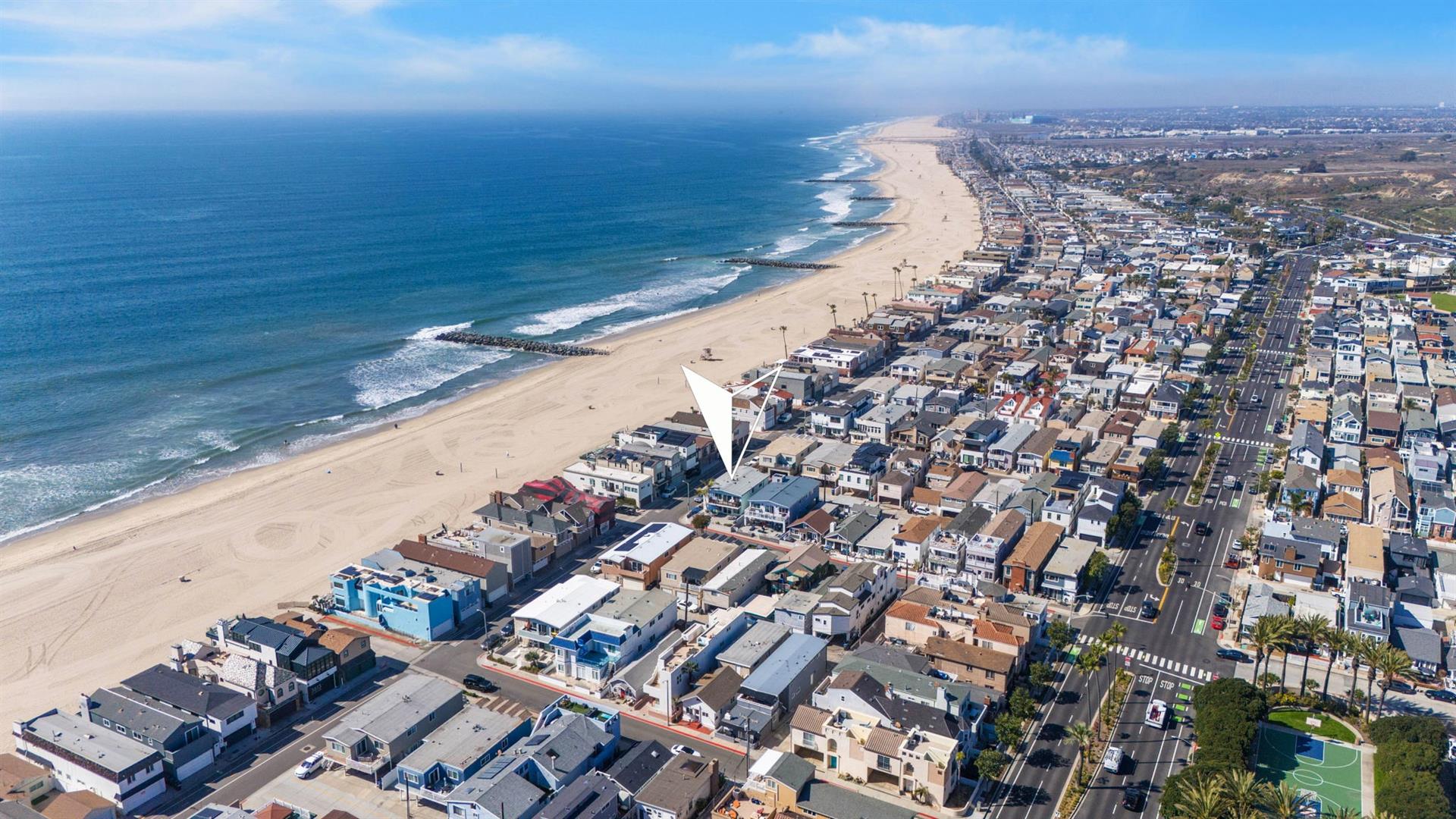 Aerial view of home and surrounding area
