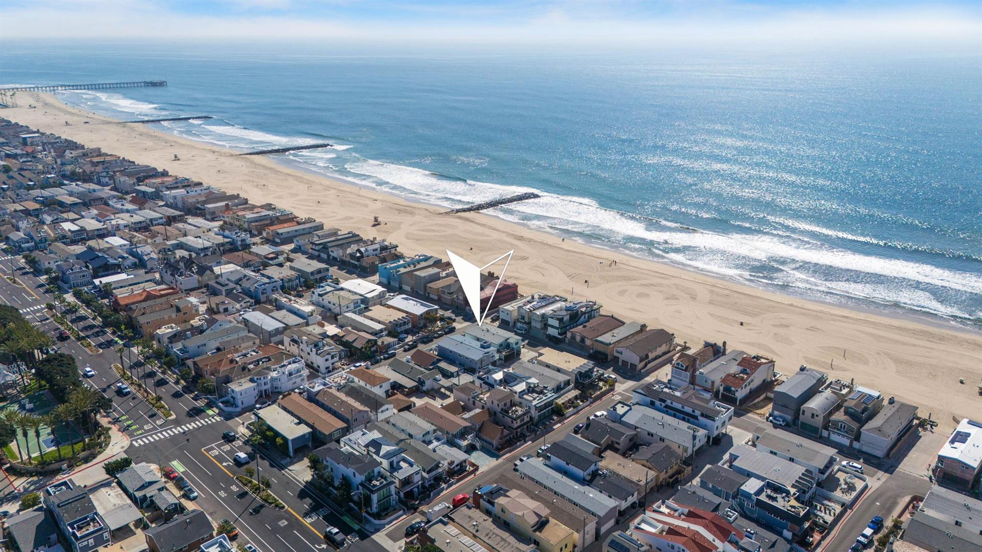 Aerial view of home and surrounding area