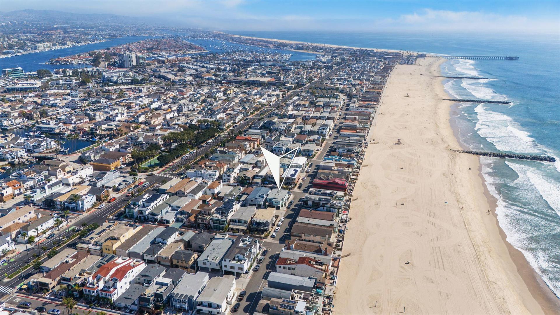 Aerial view of home and surrounding area
