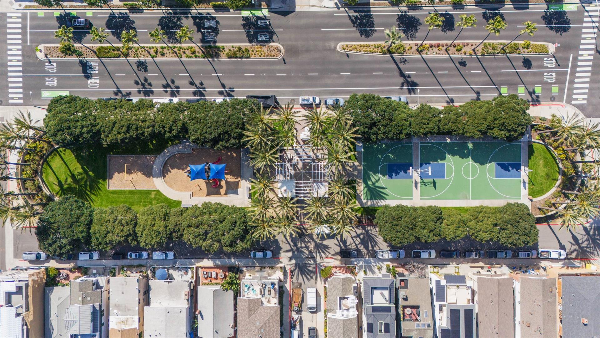 Aerial view of park nearby