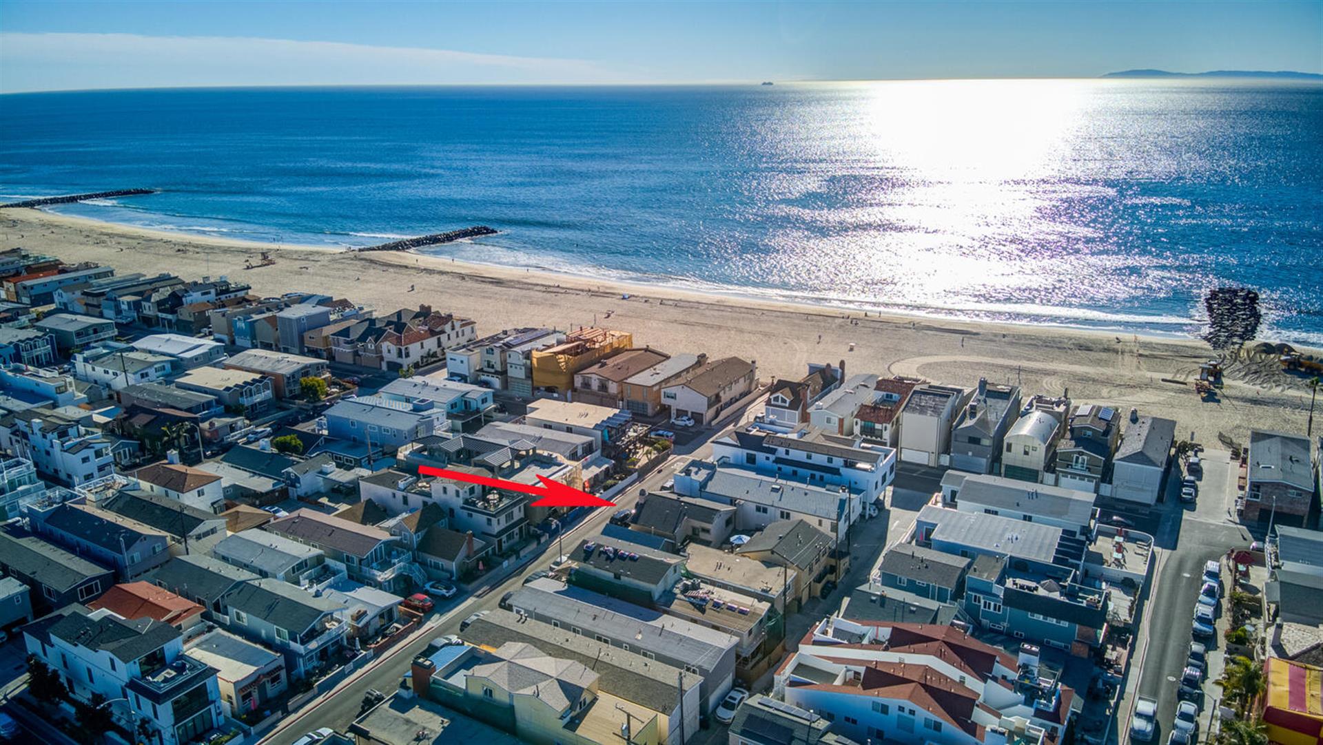 Aerial view with home pinpoint