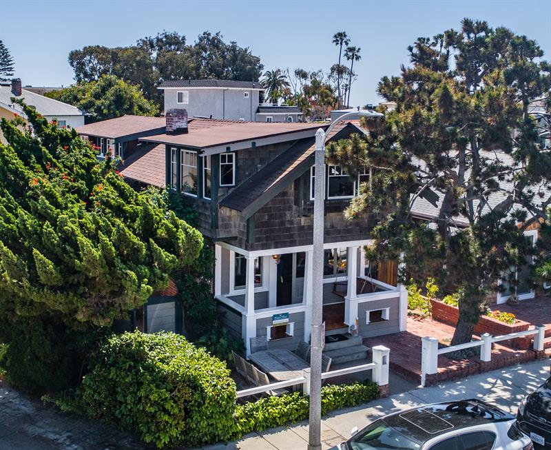 Aerial view of home from street