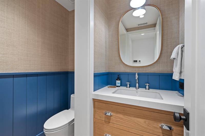 First floor powder room