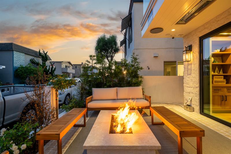 Entertainment patio at sunset