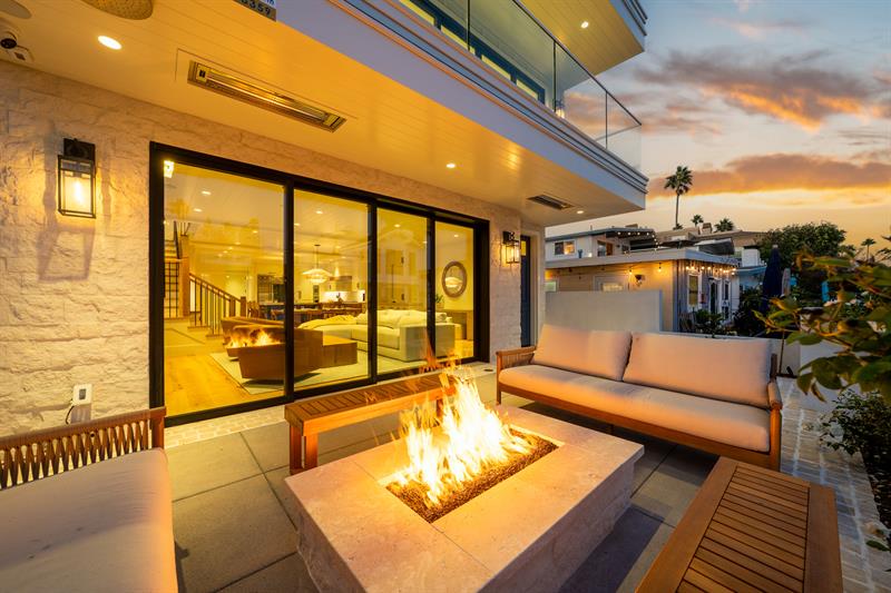 Entertainment patio at sunset