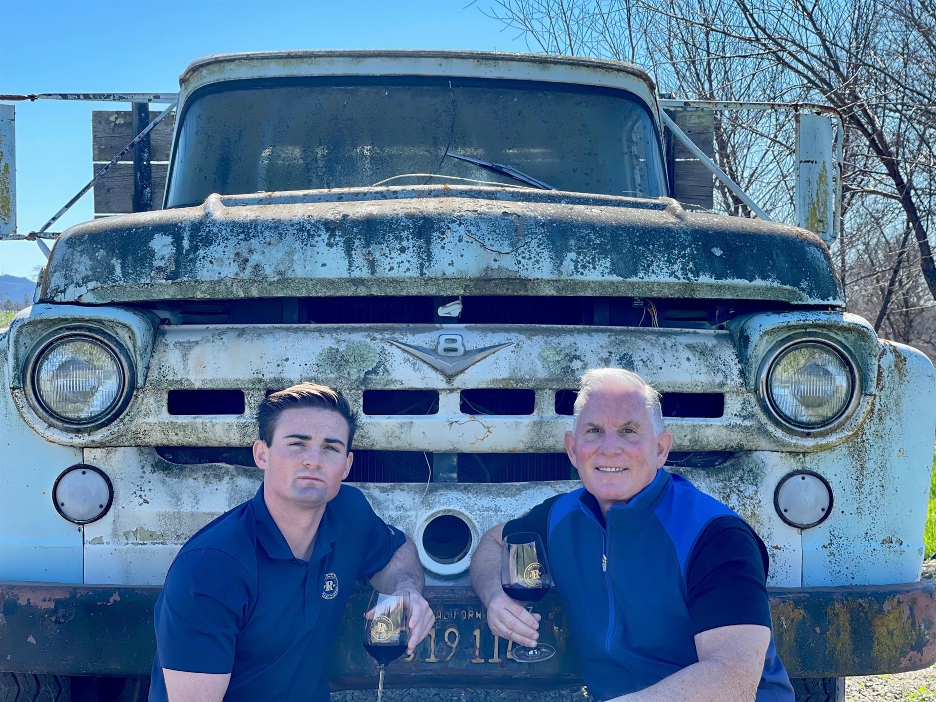 Cameron and Steve by Truck Cameron and Steve by Truck