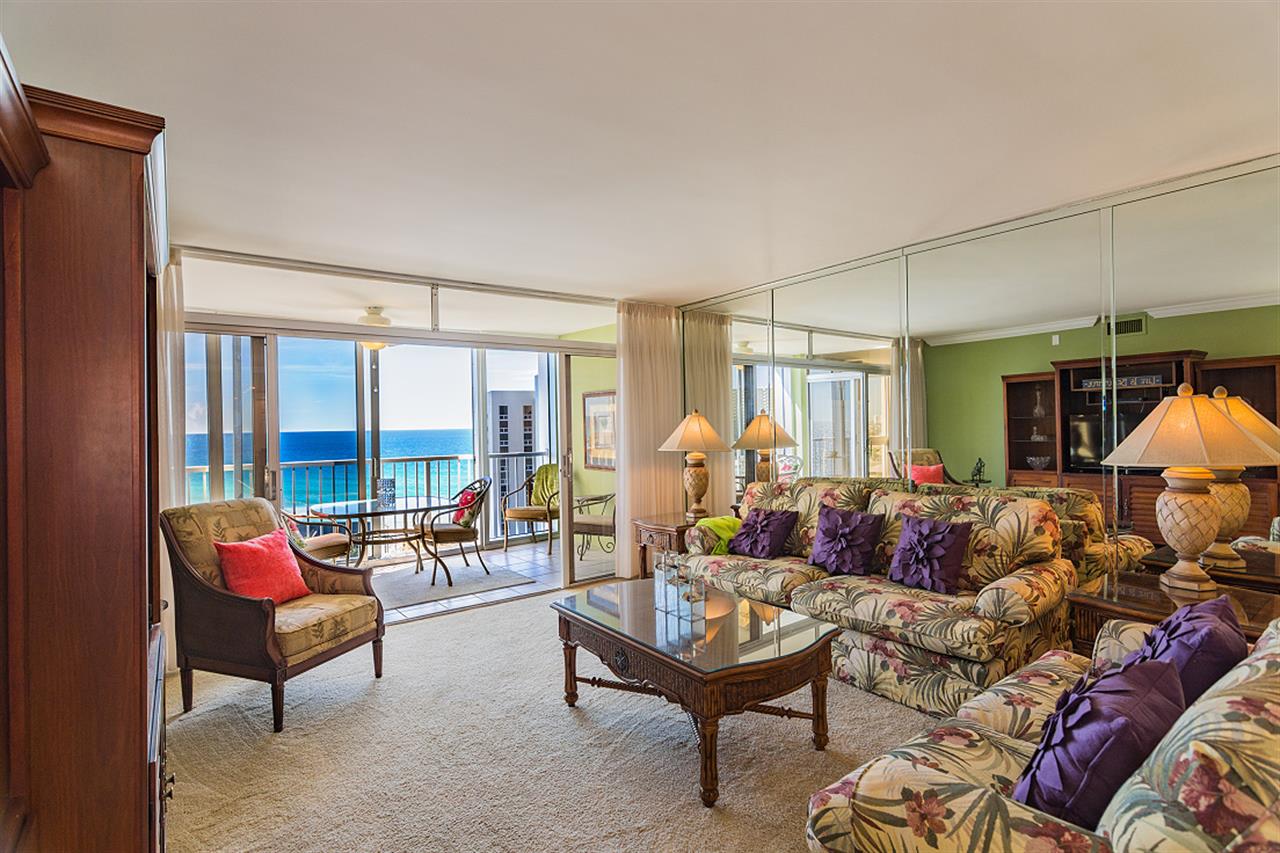 Living room to open balcony