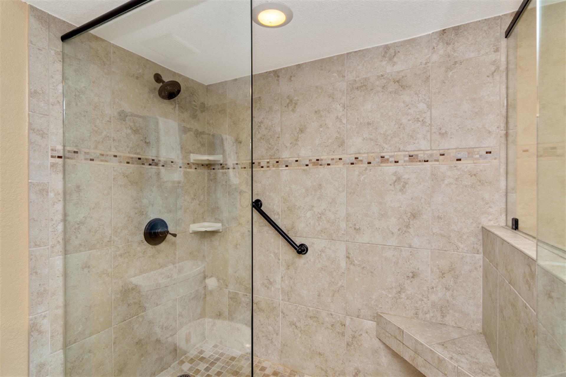 Master Shower with bench