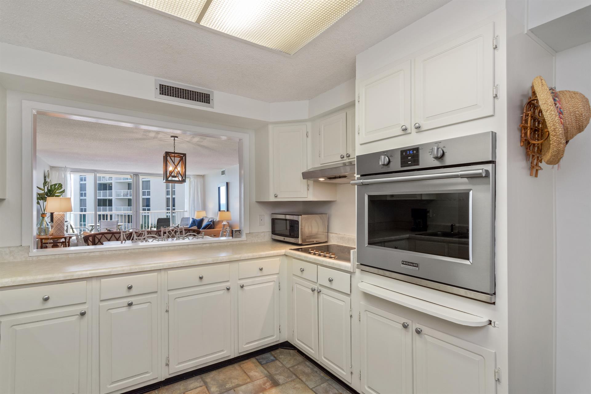 Kitchen with all stainless appliances