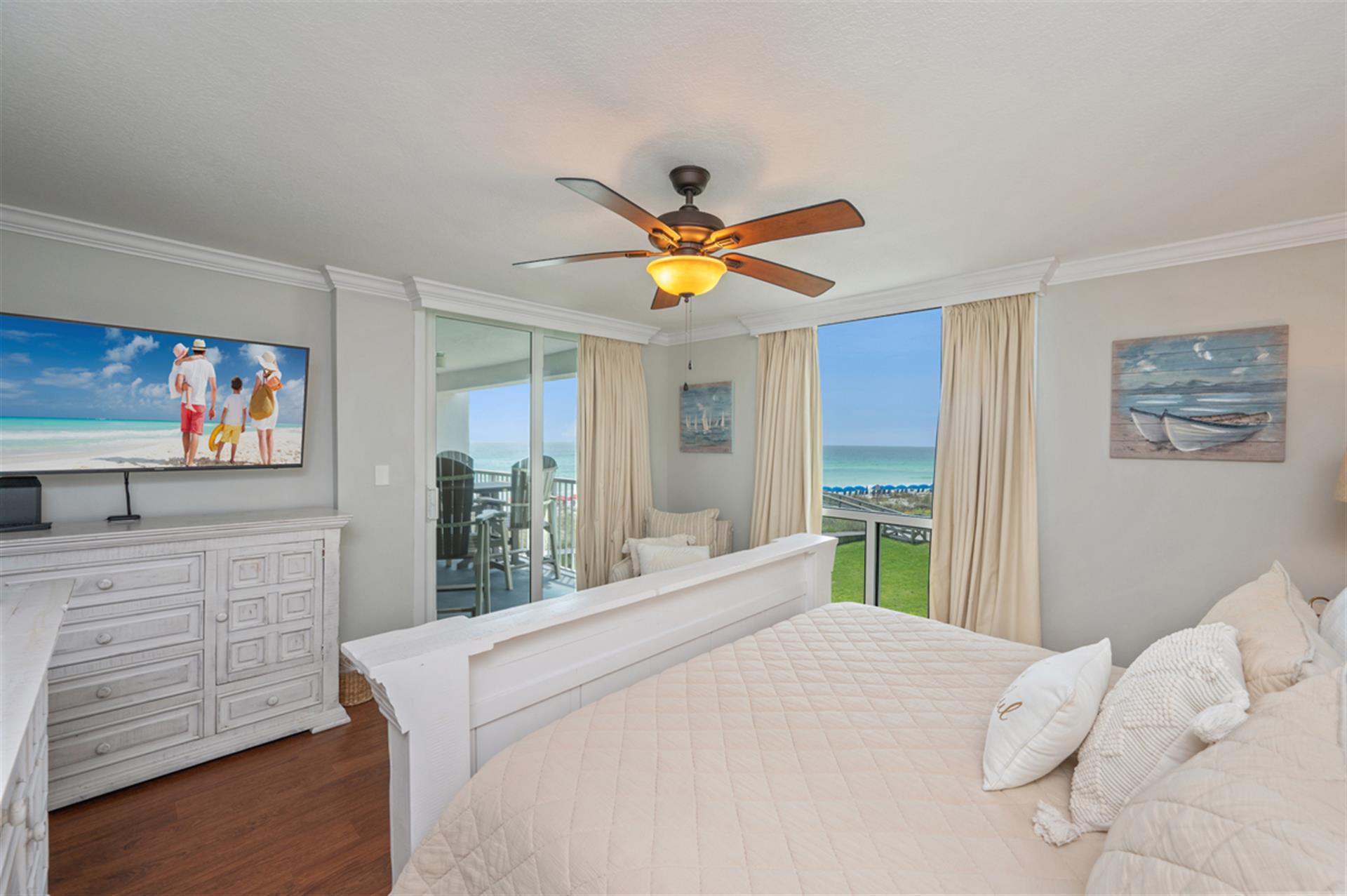 Primary Bedroom with beach view