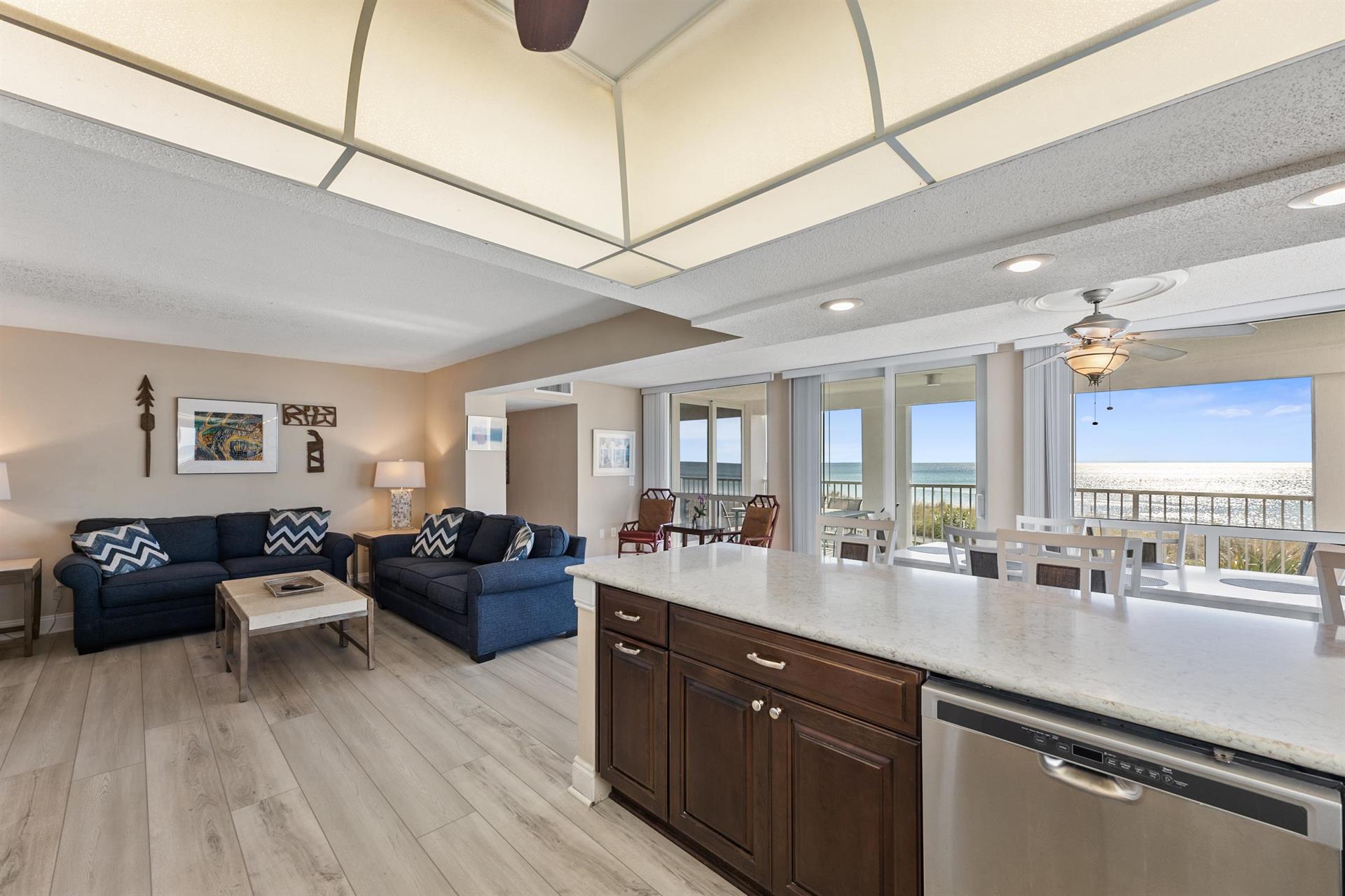 Open Living and Kitchen areas