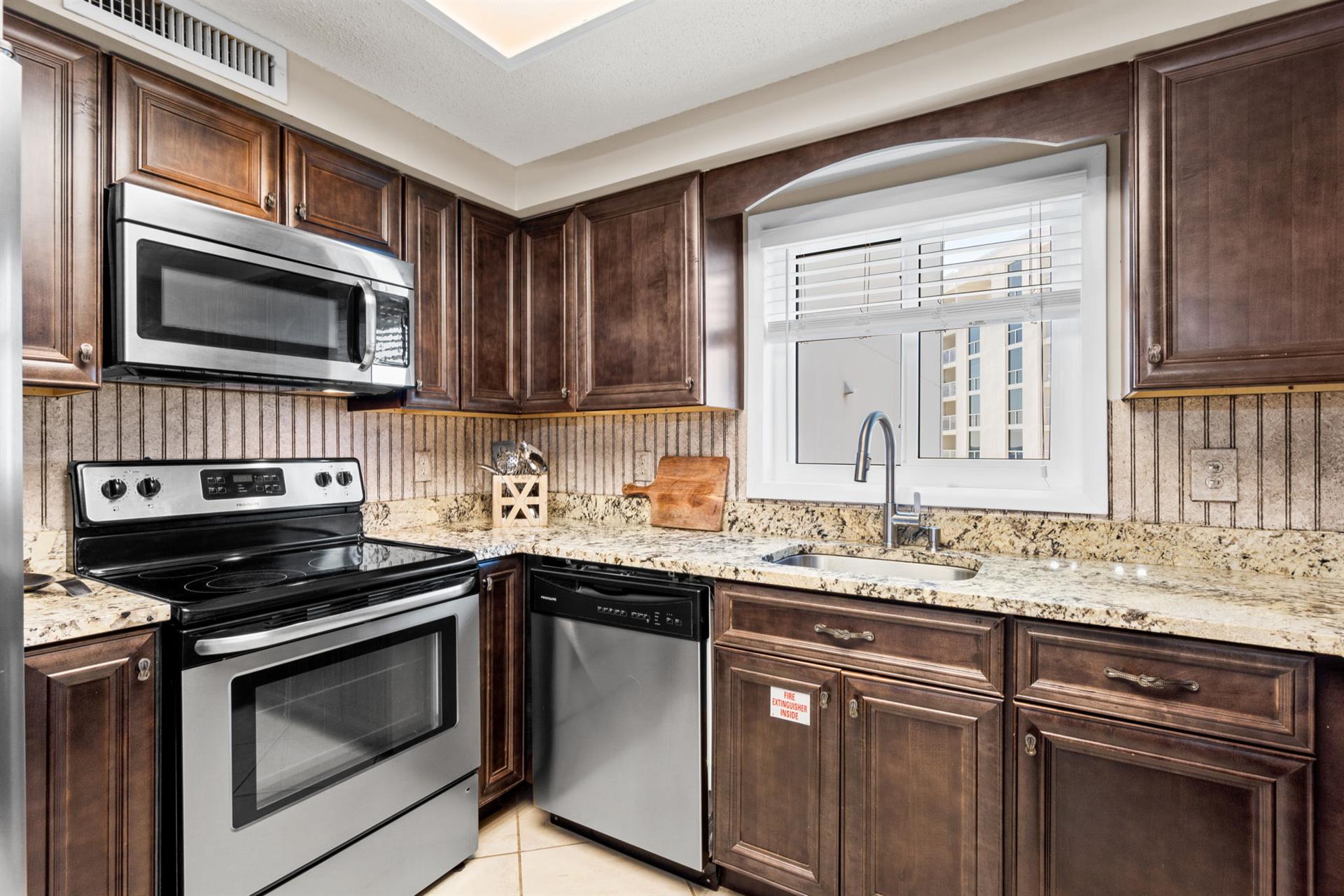Kitchen with stainless appliances