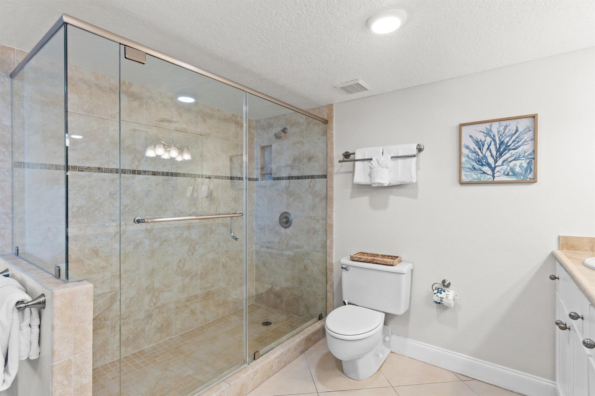 Primary Bath Walkin Shower.