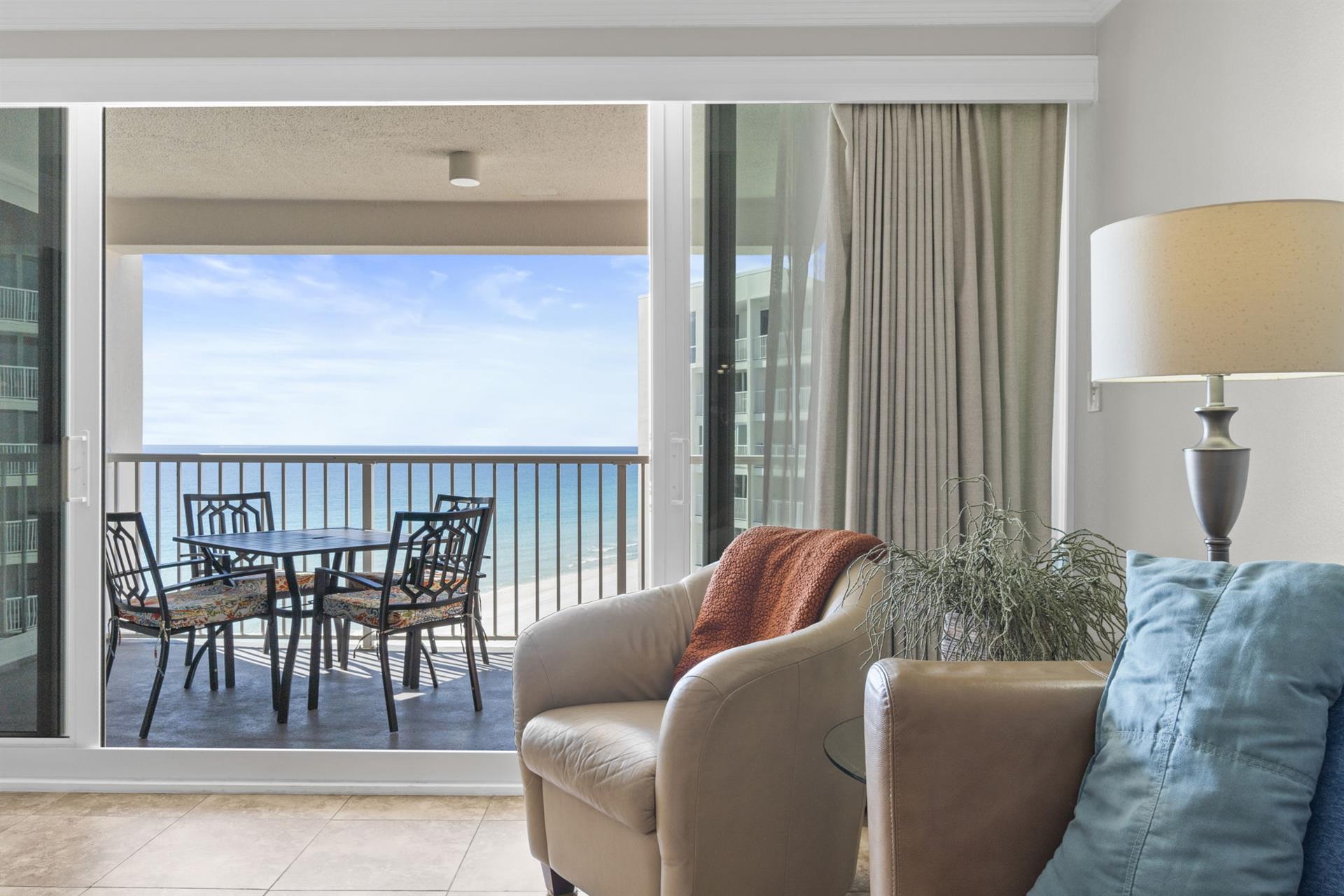 View from living room to balcony