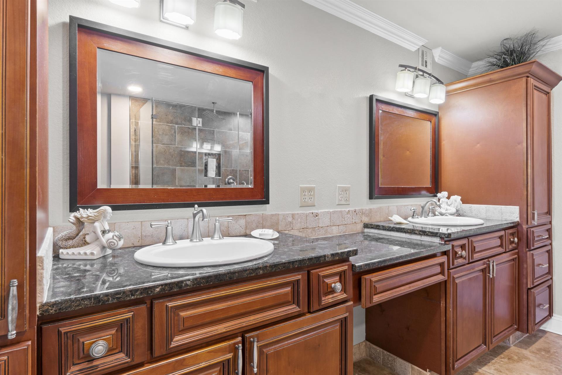 Spacious Bath with Double Vanity and Storage