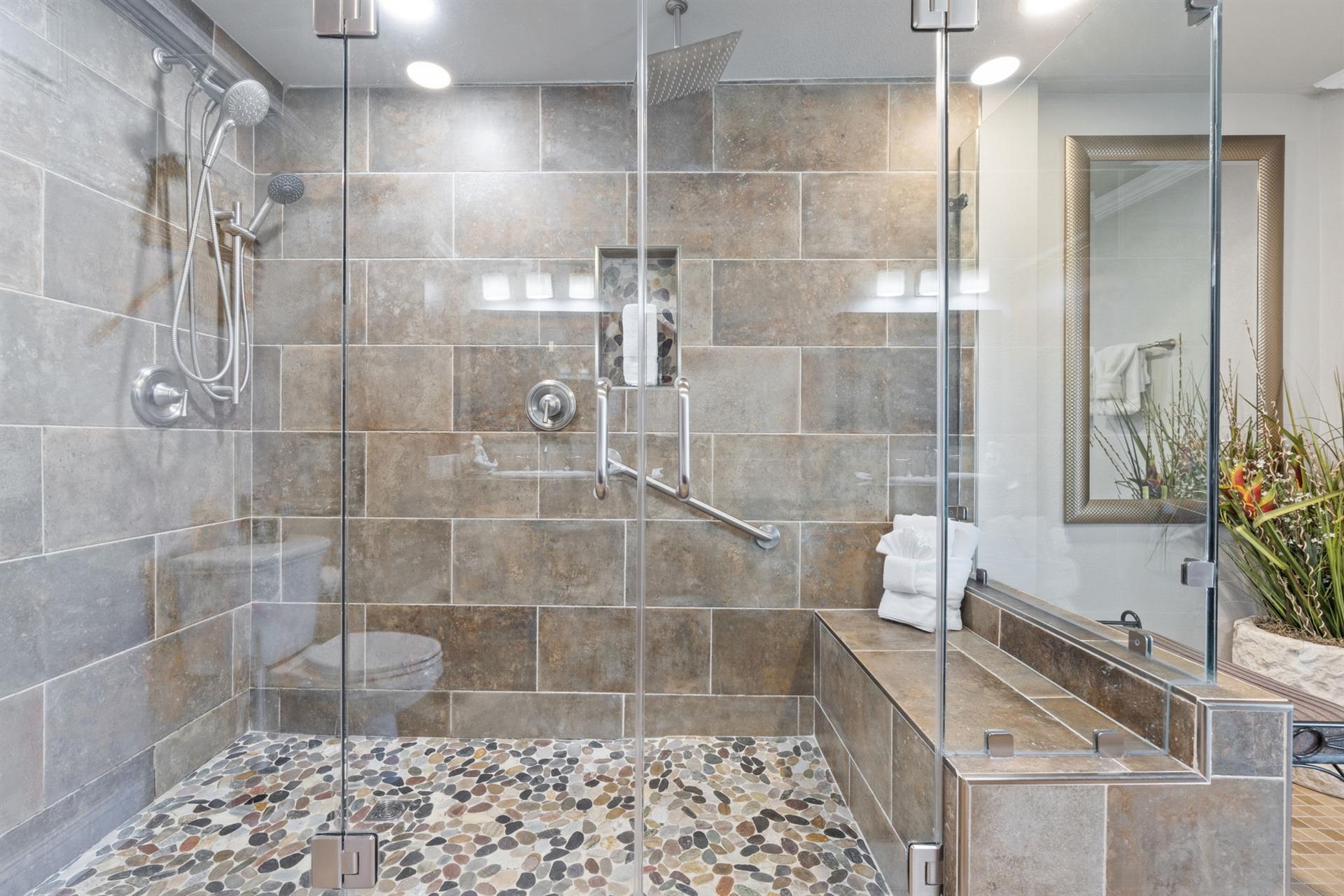 Primary Bath with walkin shower