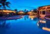 Pool at dusk