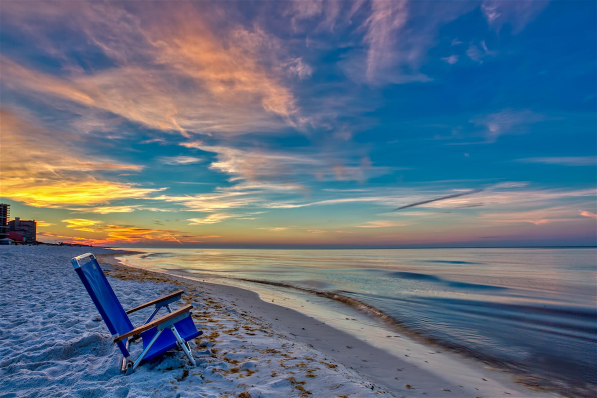 Beach chair on the beach in Destin