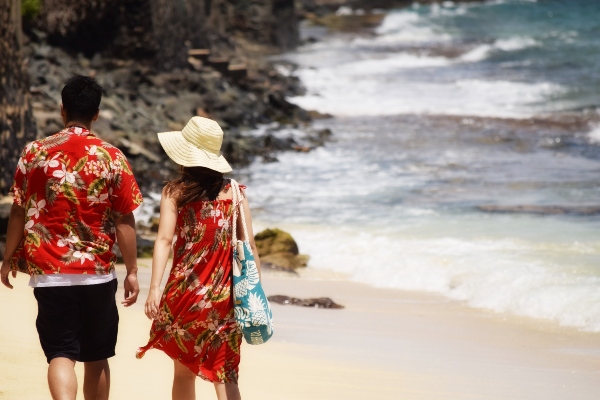 Tourists in Hawaii