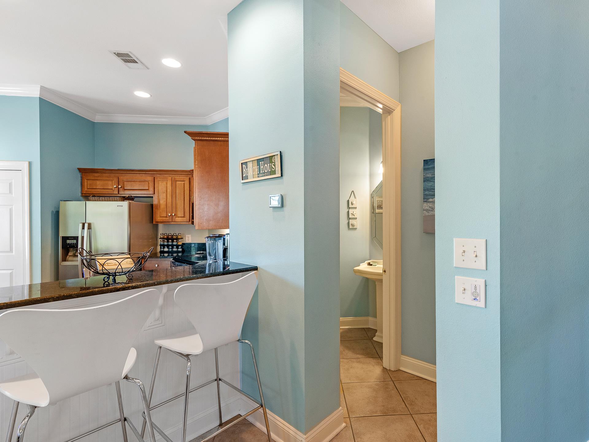 Breakfast Bar and Powder Room