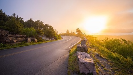 Driving in the Sunset