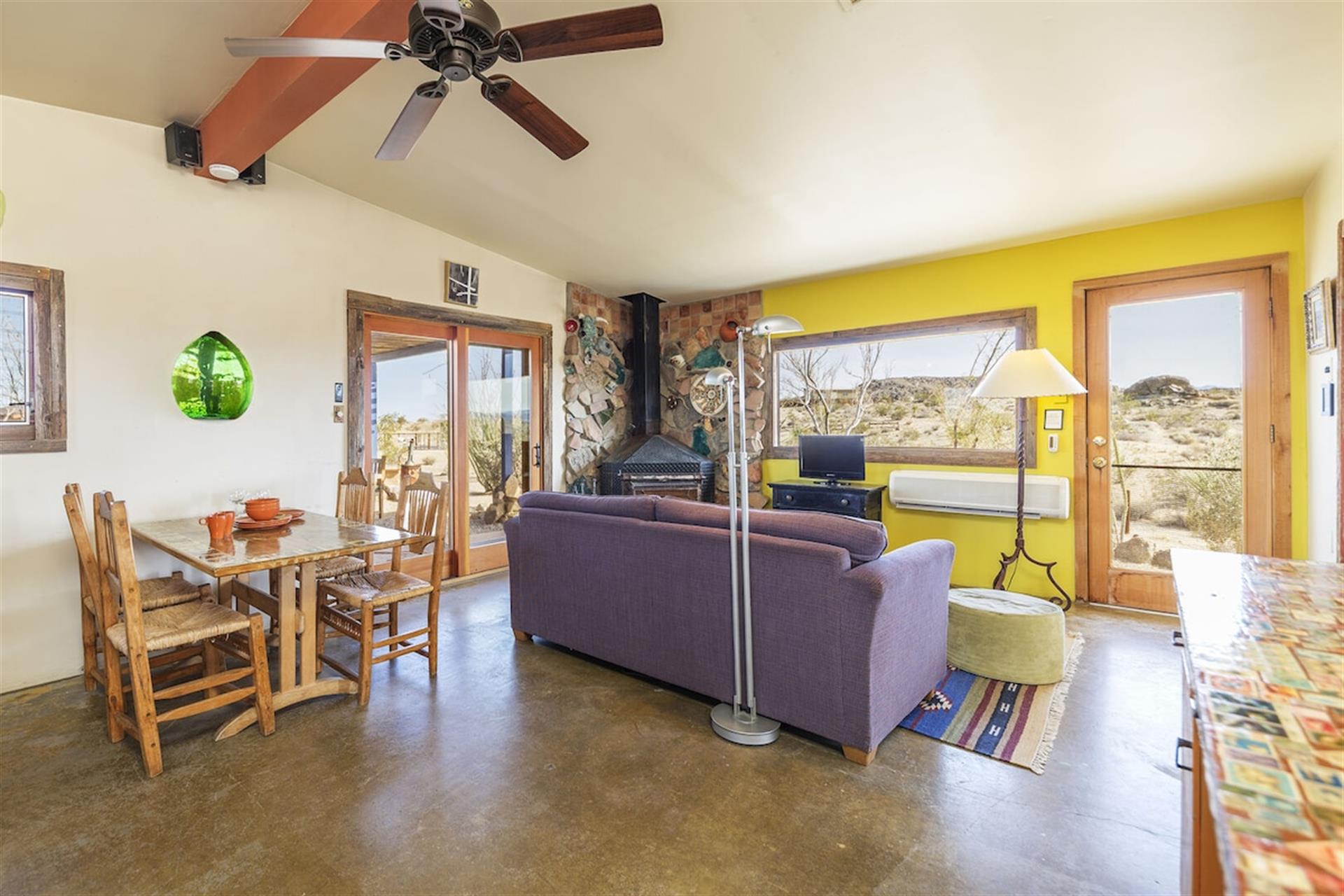 Fireplace not available for guest use  couch has been updated