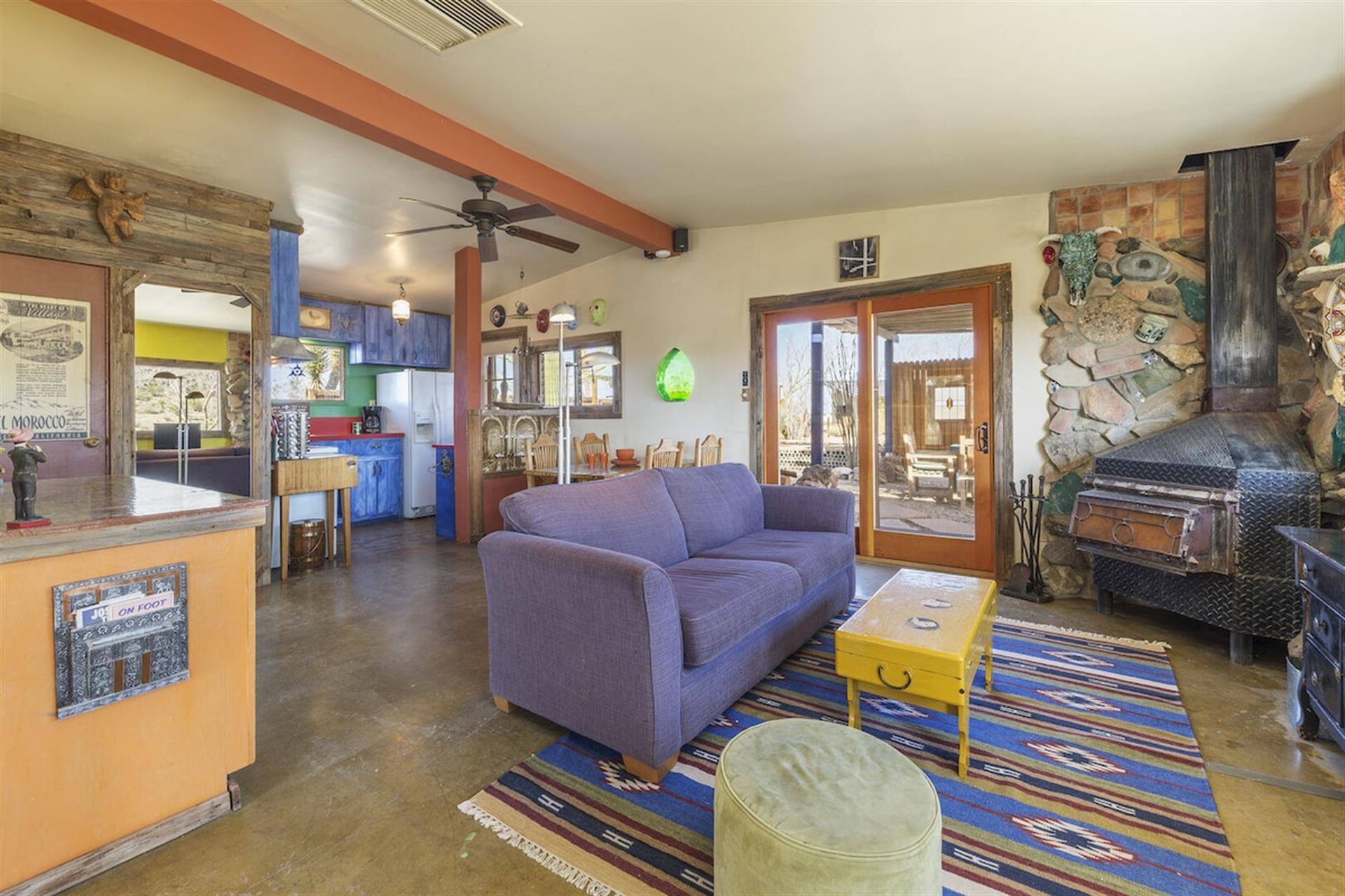 Fireplace not available for guest use  couch has been updated