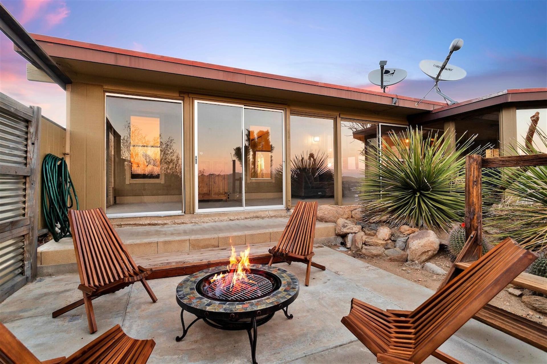 Firepit is currently a propane fire pit, no wood fires are allowed.