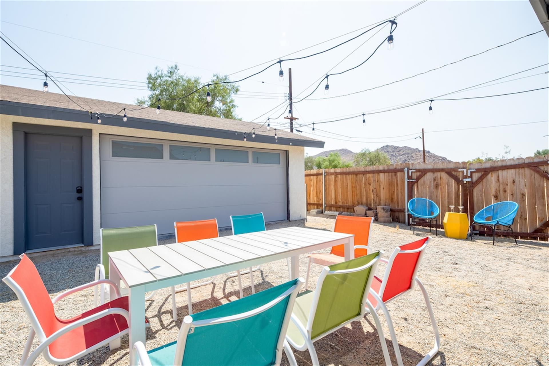 Plenty of room outside for cocktails and dinner on those warm summer evenings.