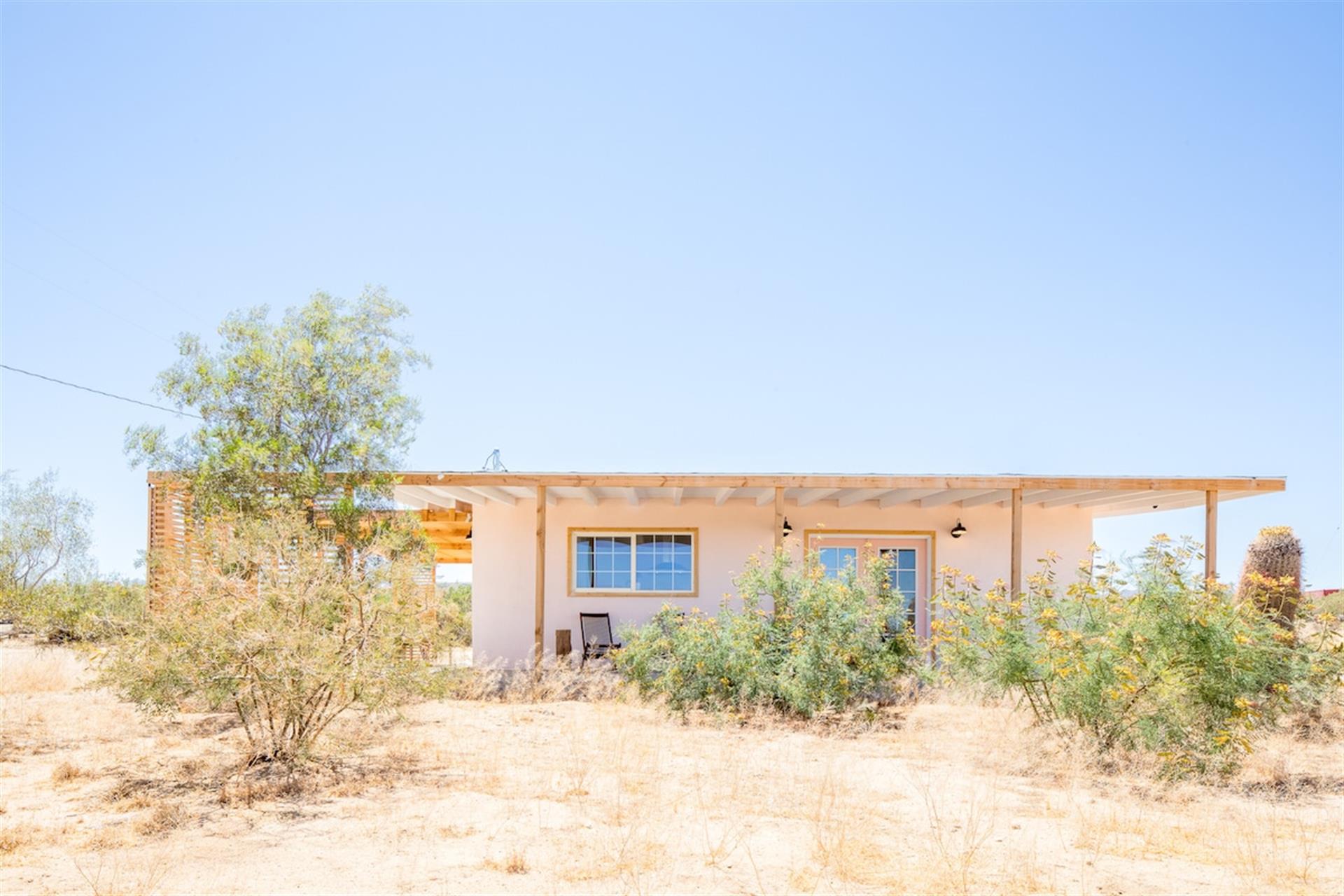 Front exterior and desertscape