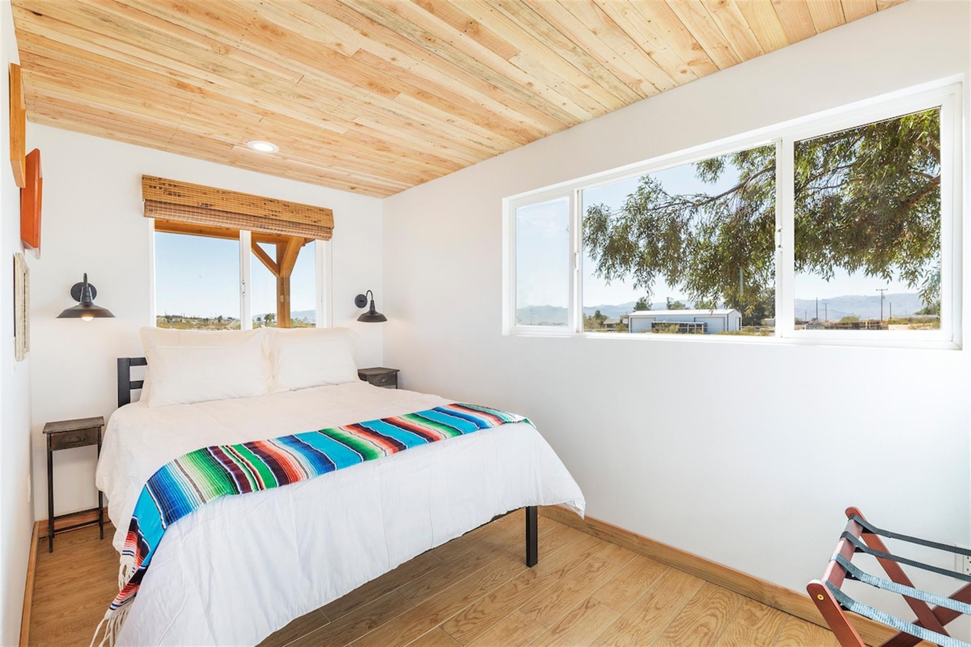 The comfy sleeping area provides views in multiple directions