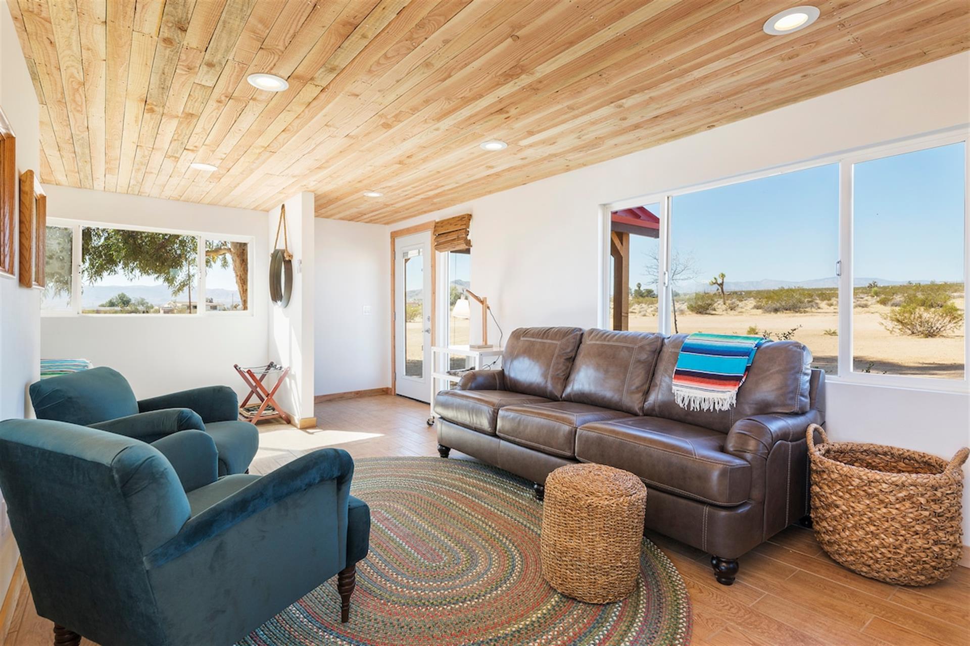 The main living area provides wide open views  get your camera out at sunset