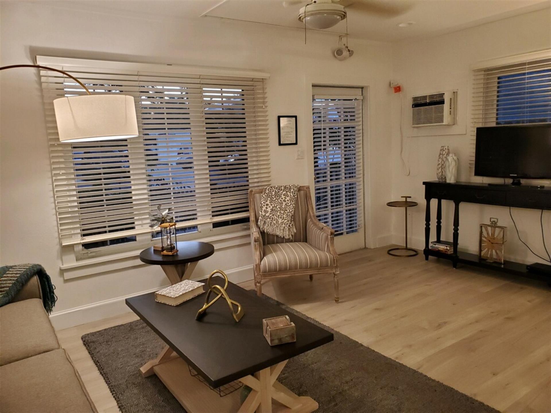 Amazing and comfortable living room is spacious and clean.