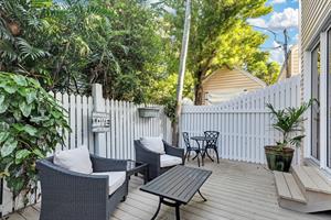 Private deck with new trex decking
