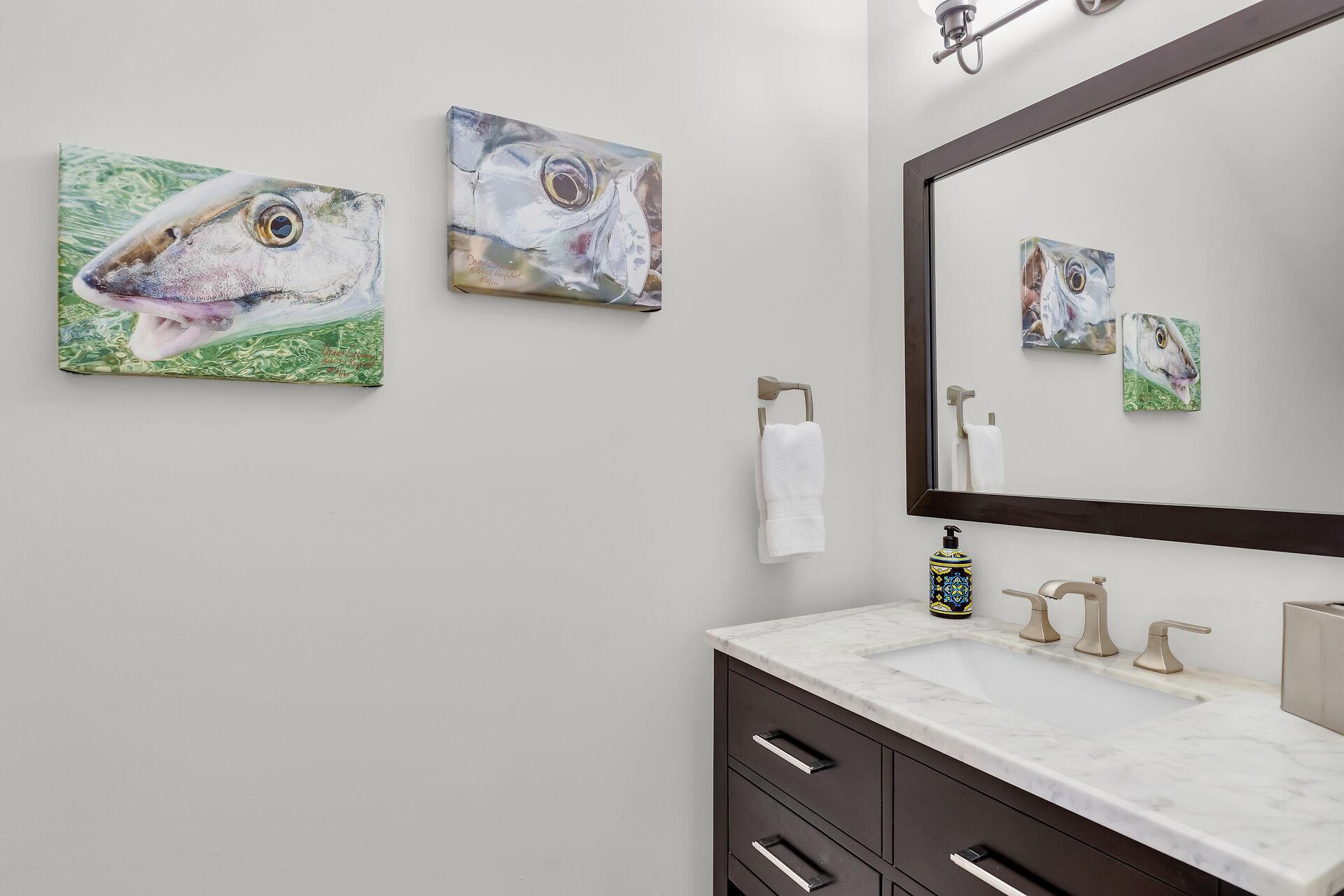 First floor powder room for your convenience.