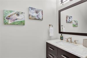 First floor powder room for your convenience.