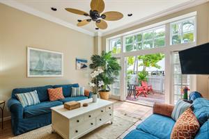 Bright, open, and sunny living area.