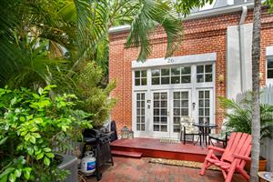 Enjoy the private front patio and gas grill.