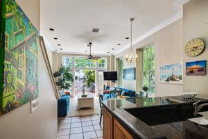 View of front entrance from kitchen.